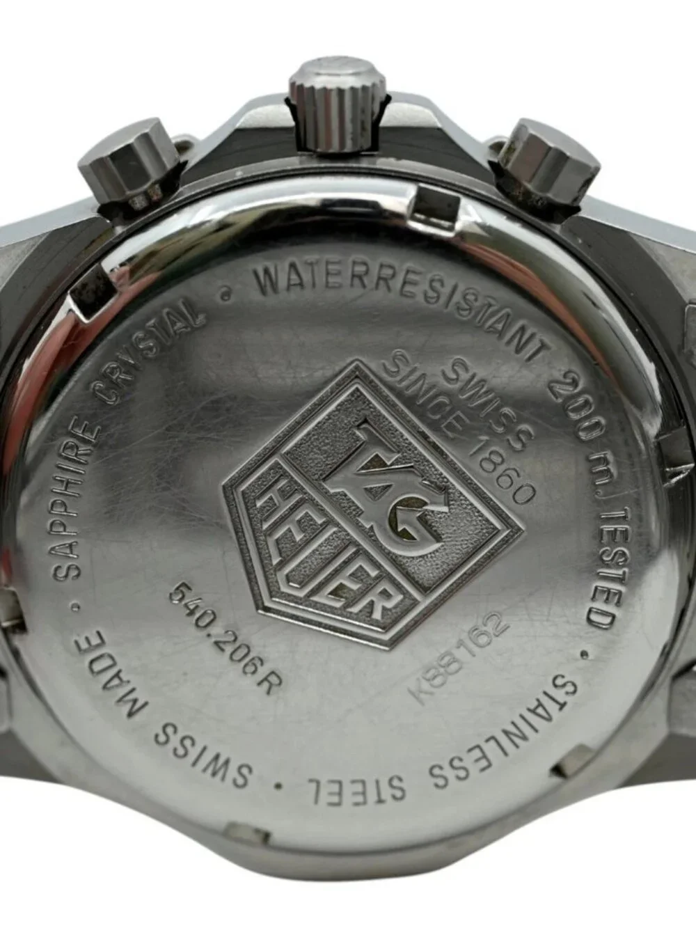 Tag Heuer 38mm Men's 2000 Series Swiss Quartz Chronograph SS Watch- 540.206 R!